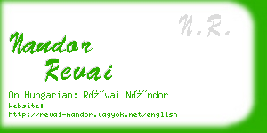 nandor revai business card
